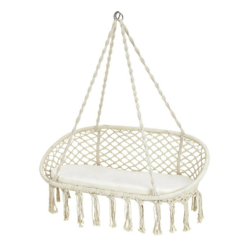 Amiriah 2 Person Chair Hammock, Beige