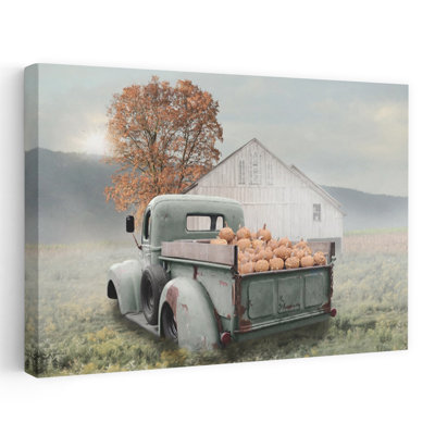 Pumpkin Season Abstract Contemporary Landscape Nature Art