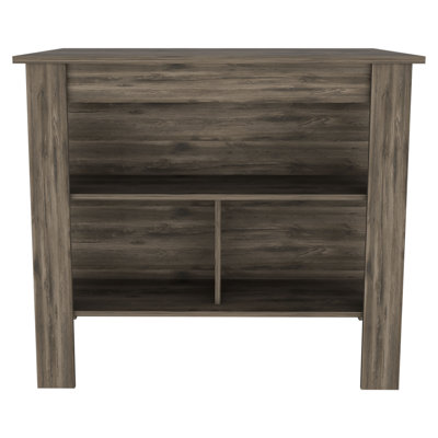 Cala Kitchen Island, Four Legs, Three Shelves
