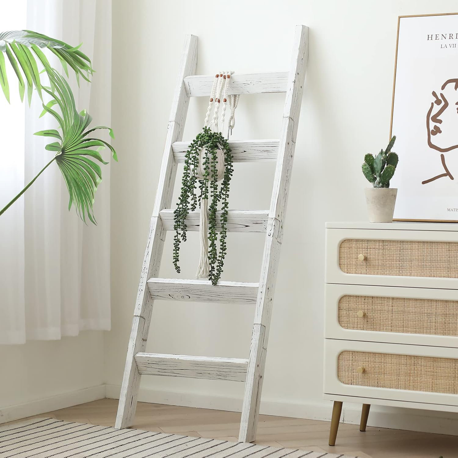 Latitude Run® Blanket Ladder For Living Room And Bedroom, 6-Tier Wall - View #12