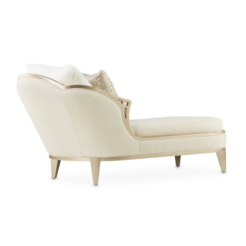 Villa Cherie Chaise Lounge, Pearl 100% Polyester