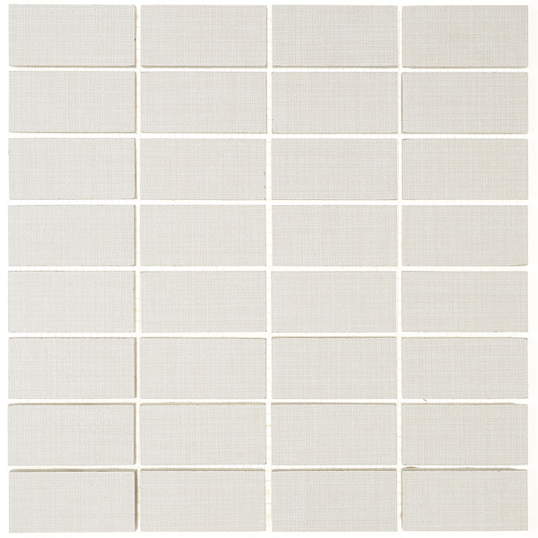 1" x 3" Ceramic Mosaic Tile in Modern Text Beige
