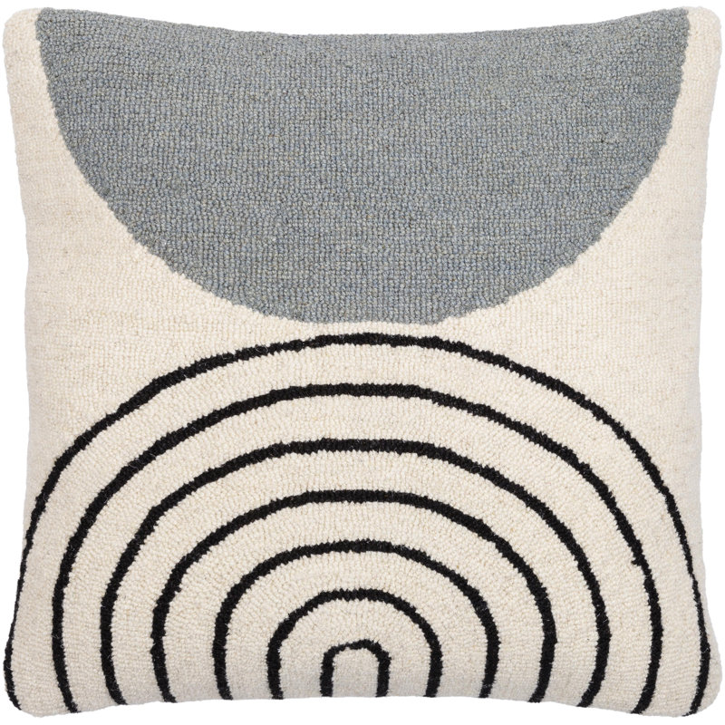 Hannover Geometric Wool Blend Reversible Throw Pillow, Polyester, 20"H x 20"W