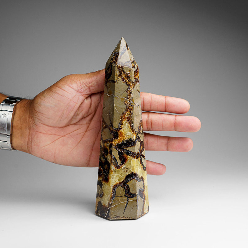 Genuine Polished Septarian Point From Madagascar (1.8 Lbs)