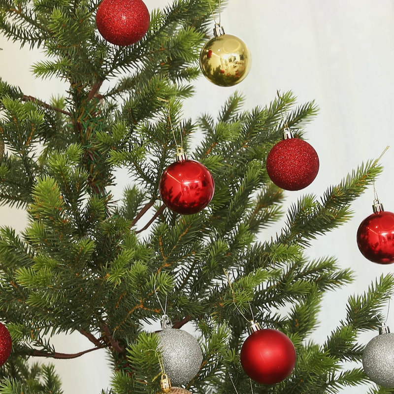 Arbre de Noël artificiel 7 pi, cèdre réaliste clairsemé avec 2901 pointes, assemblage facile, arbre de Noël articulé pour les vacances au bureau à domicile
