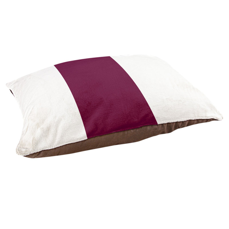 Coussin Miami, Très grand (l 50 po x P 40 po x H 7 po), Blanc / Marron