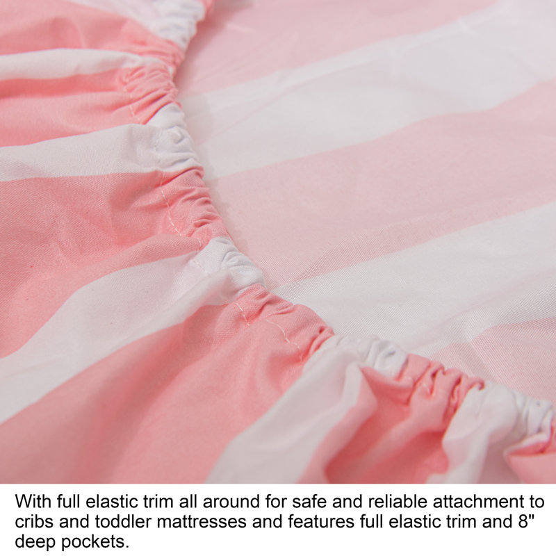 3-Piece Crib Sheet Set, Microfiber Solid Toddler Bedding Sets - NTBAY, Pink