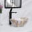Davivy 13.2" White/Brown Bathroom Sink