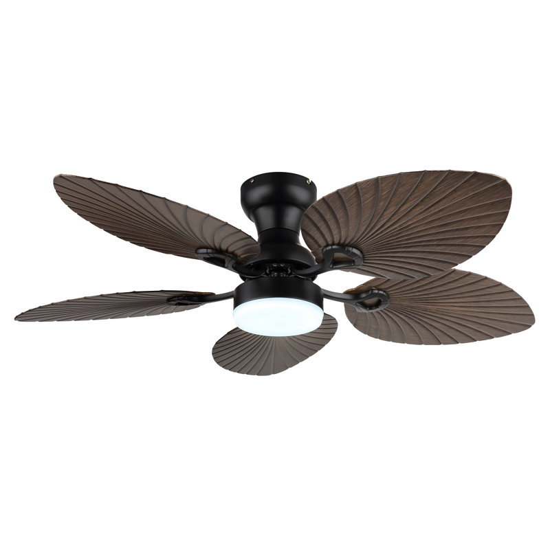 107cm Ceiling Fan with LED Lights, Brown