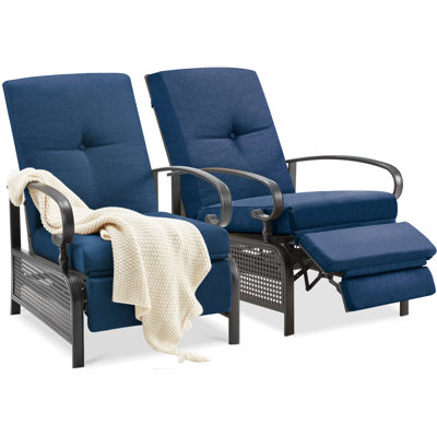 Fauteuil de patio inclinable avec coussins lausannois