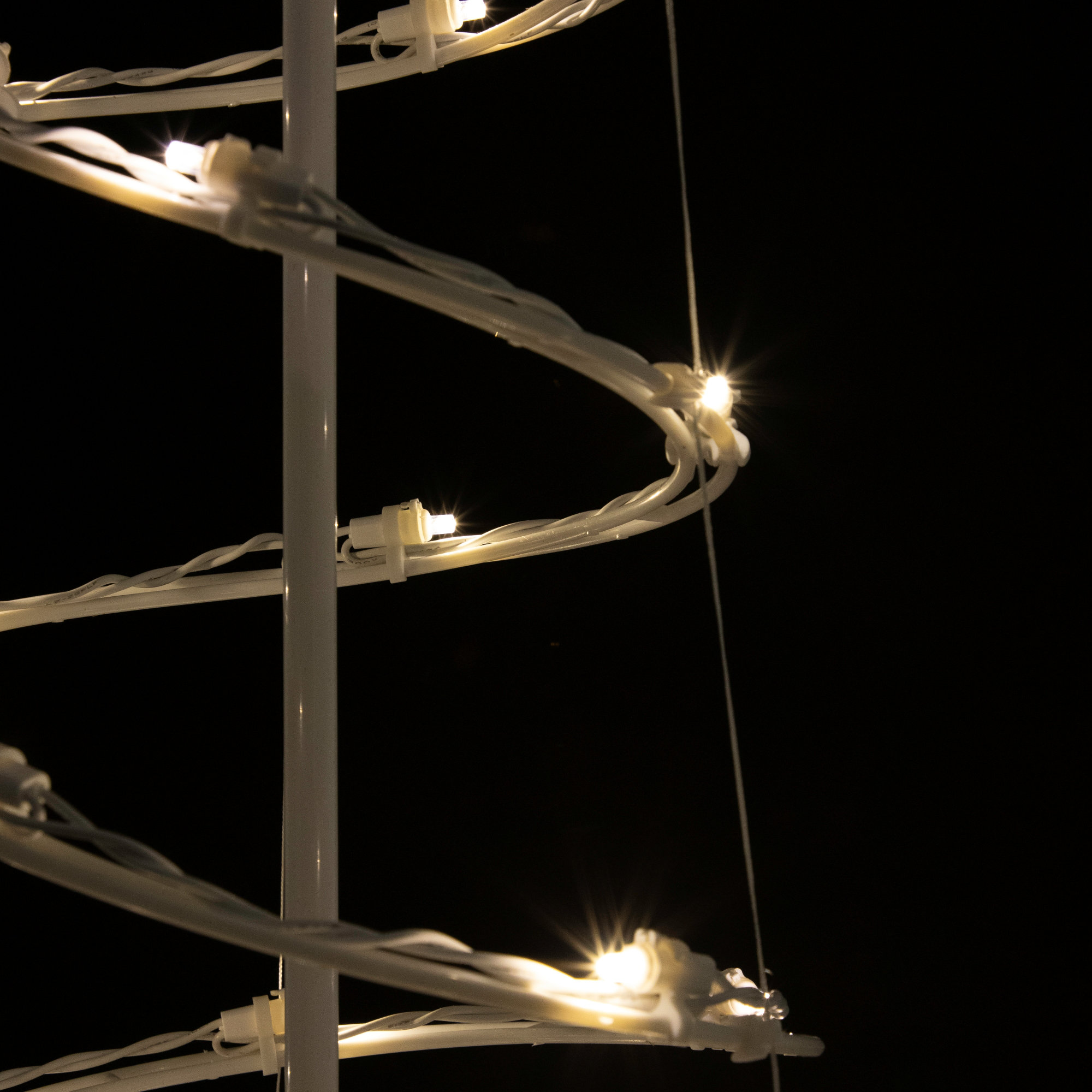 6ft LED Lighted Spiral Cone Tree Outdoor Christmas Decoration Warm White Lights