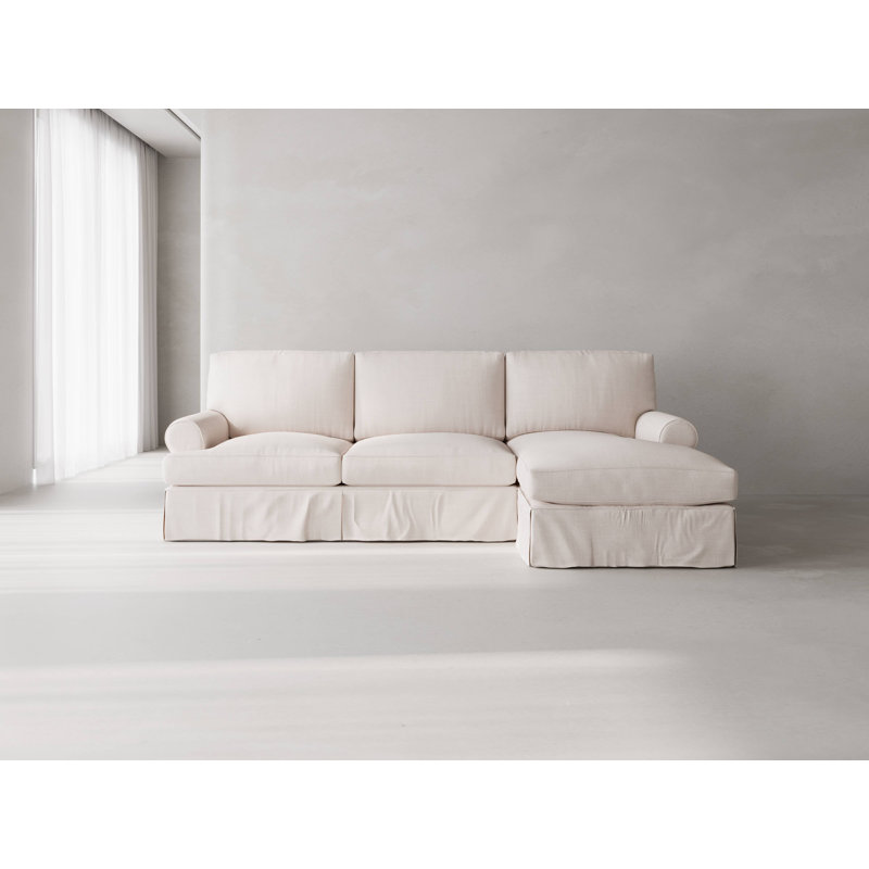 Canapé modulaire Studio 3, Mélange de polyester ivoire Nevis
