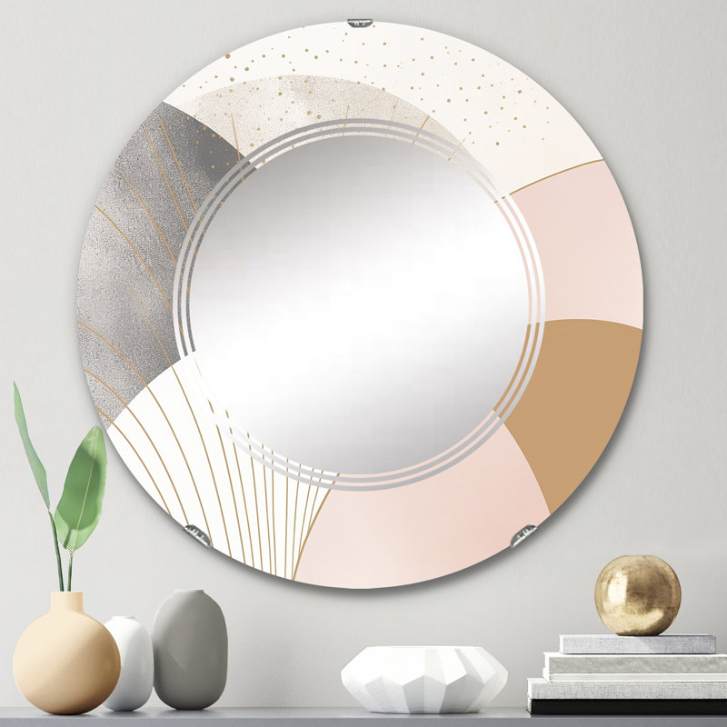 Galassia - Miroir mural moderne rond, 24 po x 24 po