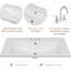 Meuble-lavabo moderne 30 po - Armoire blanche avec tiroirs et surface impeccable-2076073950-2076073947