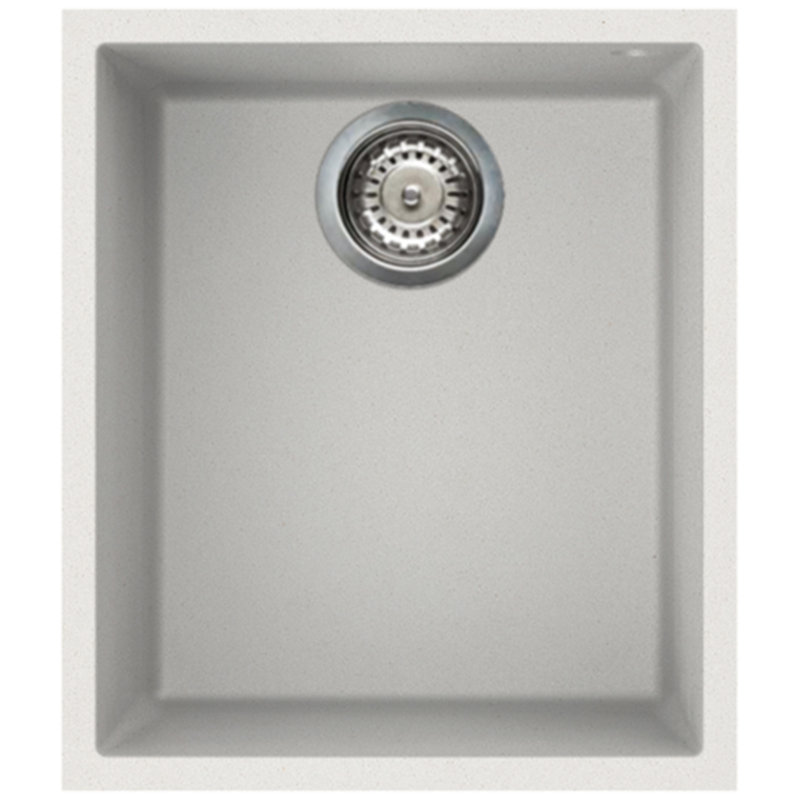 Quadra Kitchen Sink, White Titan