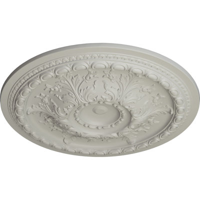 Endurathane Oslo Ceiling Medallion, 38 3/8"OD x 2 7/8"P (Fits Canopies up to 7 5/8"), Hand-Painted Pot of Cream Finish