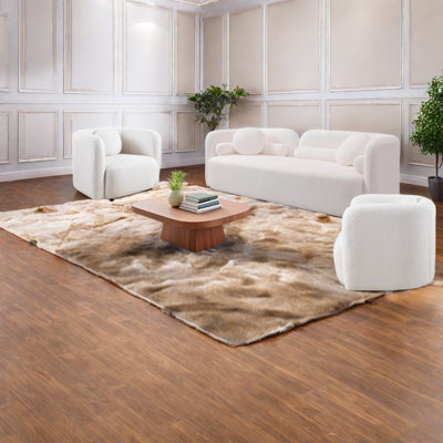 Ensemble de canapés modernes, sièges japonais en tissu Boucle