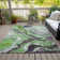 Machine Washable Indoor/Outdoor Xhevrie Green Rug