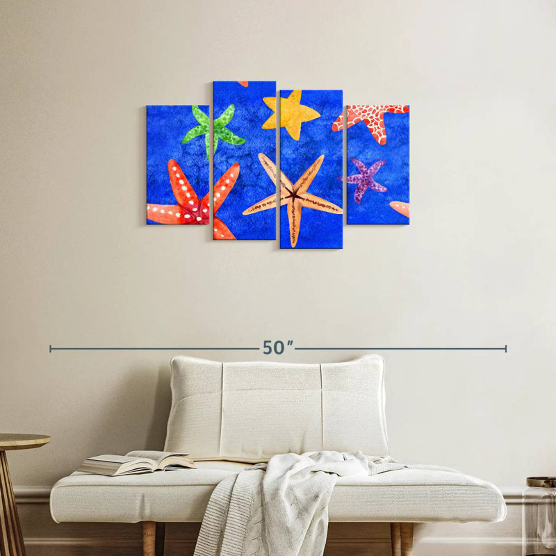 Brampt Underwater Starfish Pattern, 22" H x 36" W