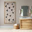 «Black Bird Silhouettes in Flight» sur fond beige - reproduction d'art sur toile encadrée-1545974290-1545974293