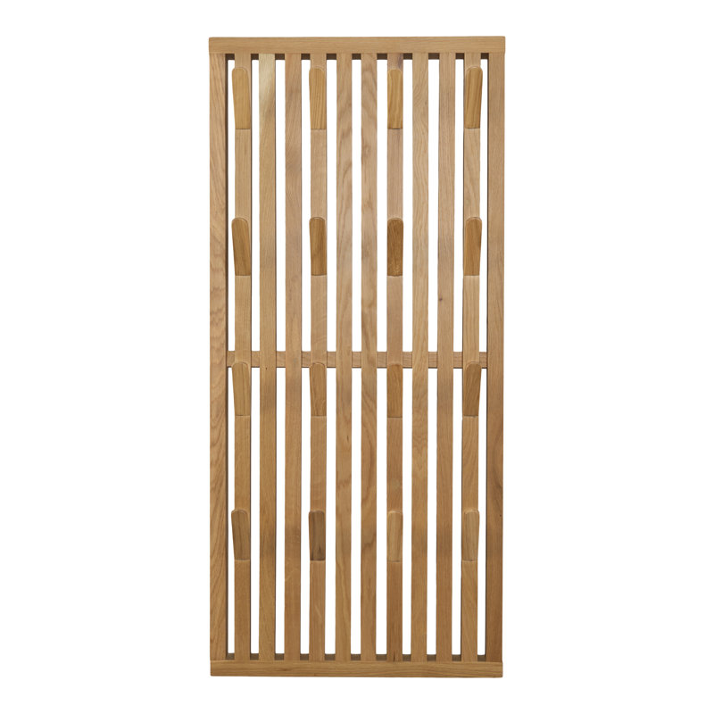 Spinder X Eva Van De Ven Solid Wood Wall 16 - Hook Coat Rack, Brown