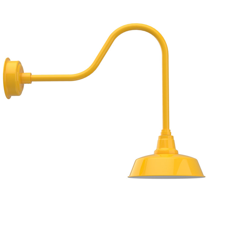 Luminaire de grange d'extérieur Vandervliet, Argent galvanisé, 25.625" H x 27" W x 10.25" D
