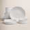 Rimmed Stoneware Dinnerware Set - Service for 4