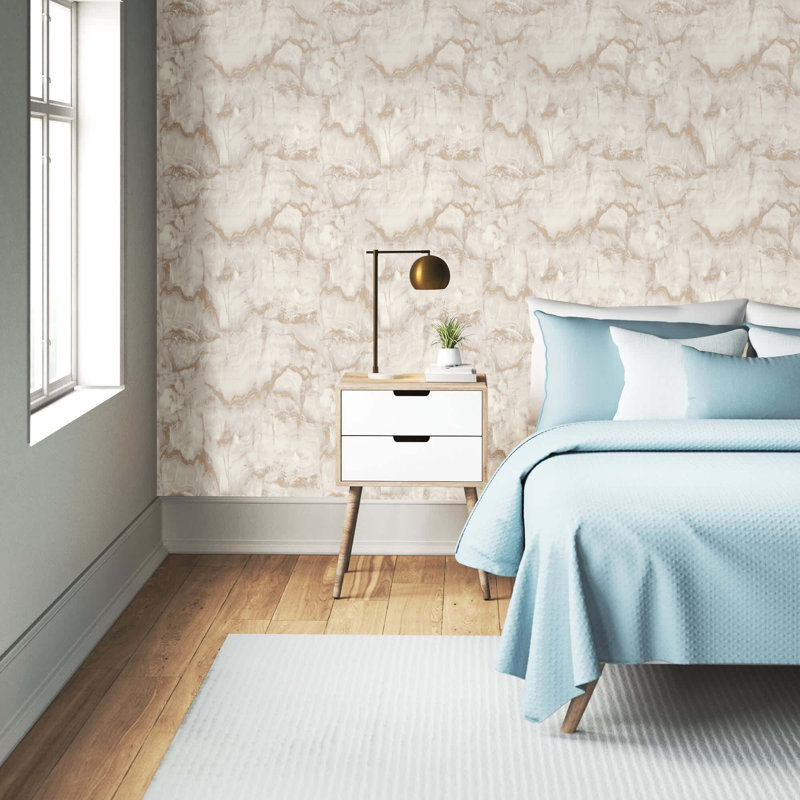 Callum 10.05m x 55cm Semi-Gloss Wallpaper Roll, Brown
