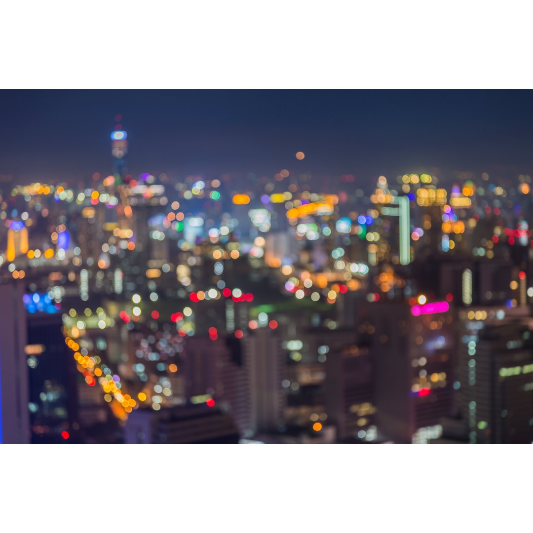 Bangkok City Night - Kunstdrucke auf Leinwand - Wrapped Canvas