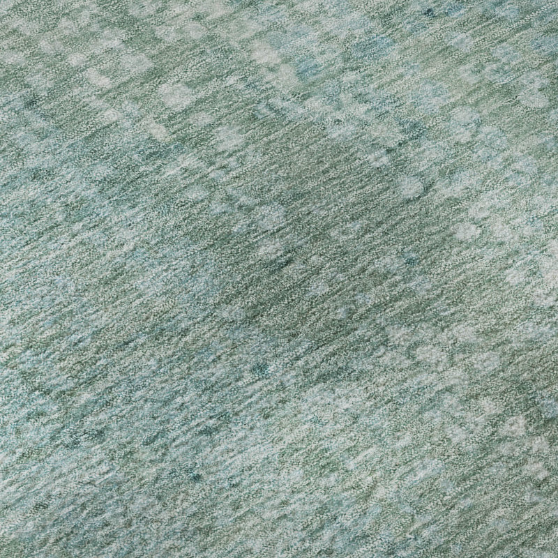 Premium Machine Washable Mayfield AMF2087 Abstract Rug, Teal, 5' x 7'6"