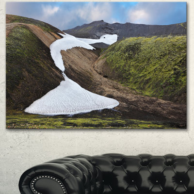 " White Spots Snowfields In Gullies "