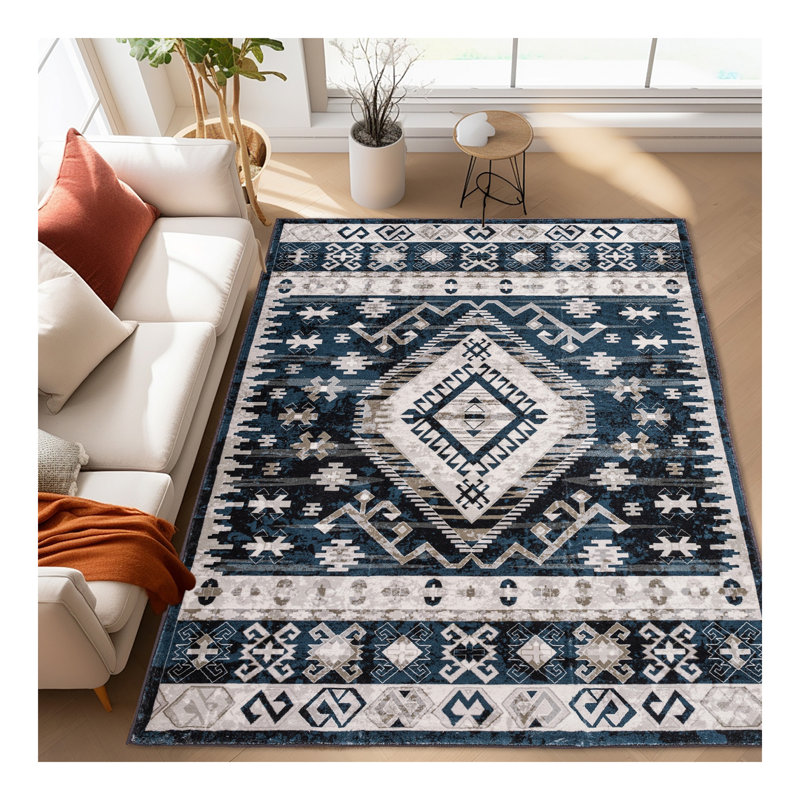 Tapis lavable antidérapant 5 x 7 po Vintage Bohemia