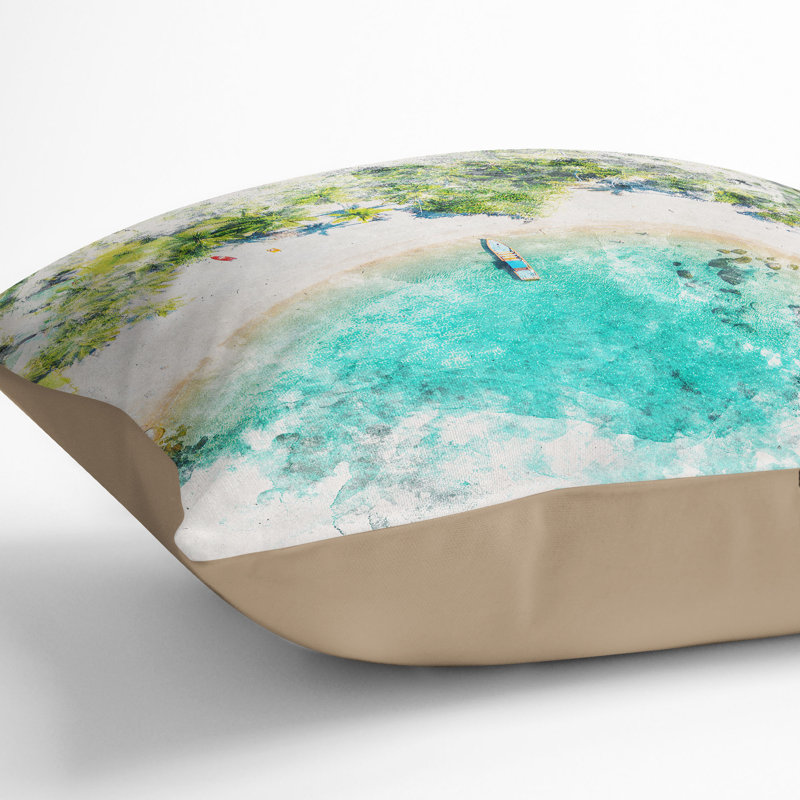 Square Throw Cushion, 40cm H x 40cm W x 15cm D, Stone