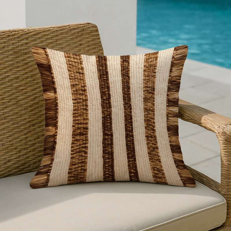 Coussin décoratif intérieur et extérieur Hawaiian, Carré 16 po, Ouvertures de grottes