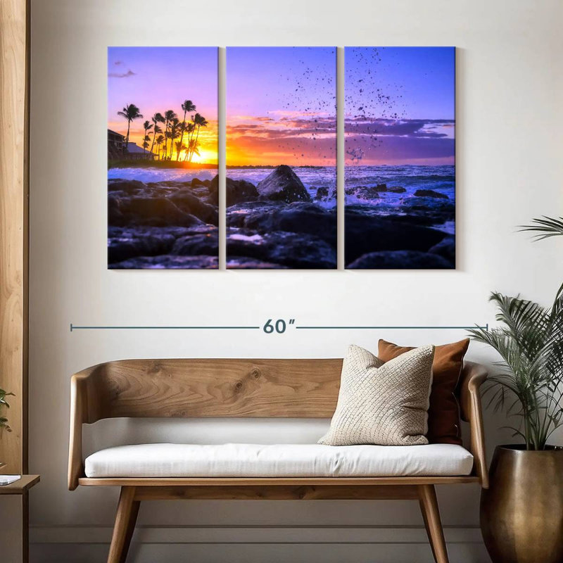Gillard Kauai - lever de soleil mauve, H 20 po x l 33 po