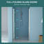 Porte de douche pliante en verre trempé l 34 po x H 72 po, finition eau idéale pour redécorer la salle de bain Options d'installation flexibles Maximiser l'utilité
