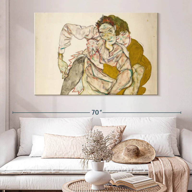 Couple de Hardie assis, H 34 po x l 51 po