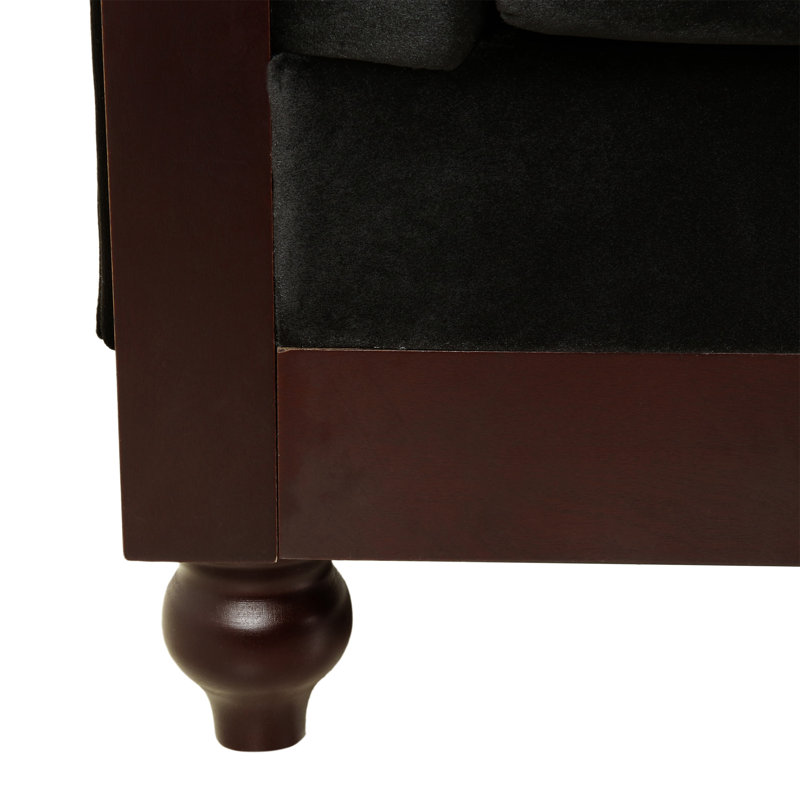 Causeuse Monahans Chesterfield, Noir
