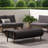 Fire Pit 50,000Btu - Dark Gray Iron Rectangular Outdoor Ambiance Enhancer Fireplace For Heat