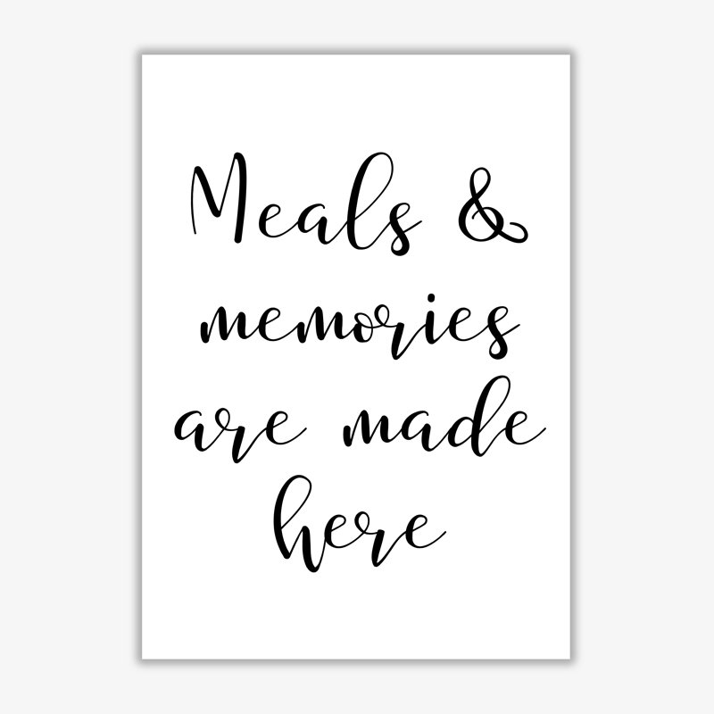 Meals And Memories - Print, 30 cm H x 21 cm W x 1 cm D, No Frame