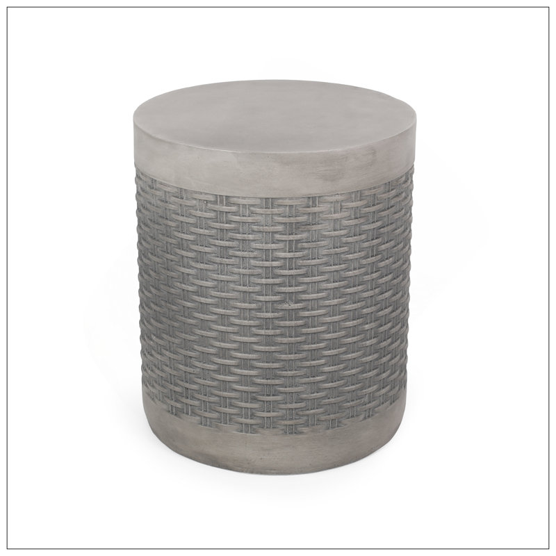 Table d'appoint d'extérieur ronde en béton