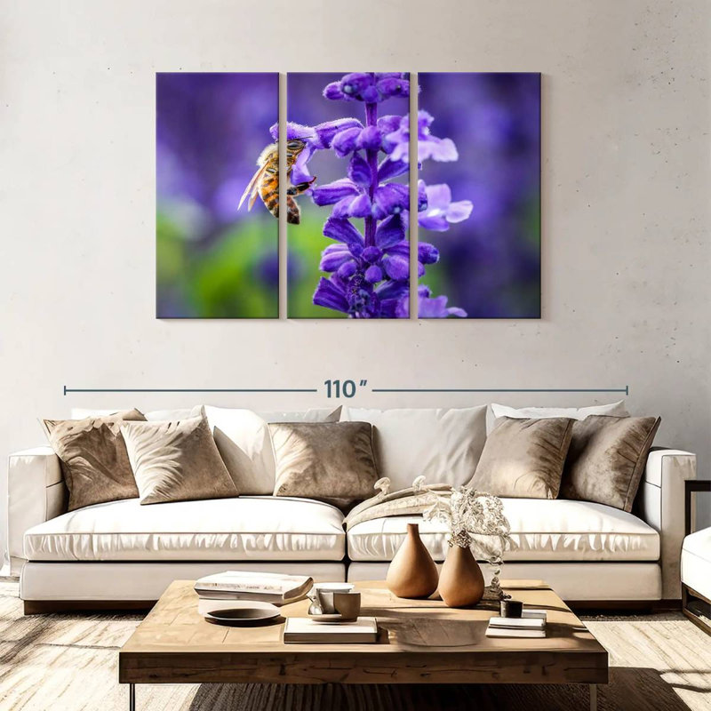 Brampt Flower And Bee, 48" H x 74" W