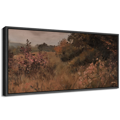 «Country Grassland Wildflower», art mural de paysage rustique, impression numérique sur toile giclée sur toile