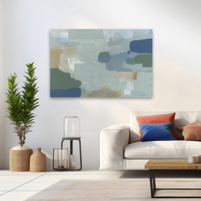 Bluescape Contemporary Abstract Blue Block Color Block
