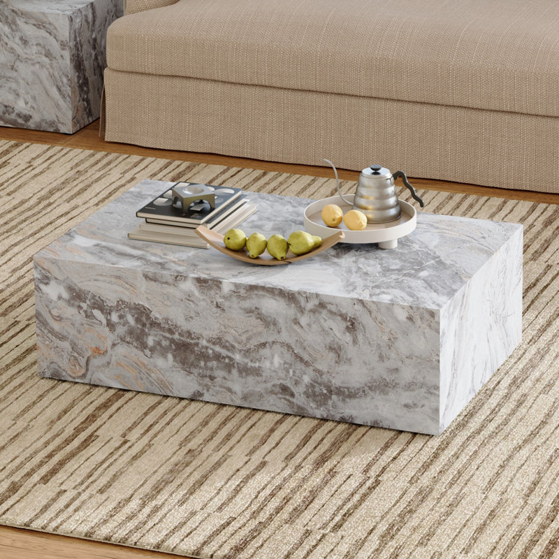 Wood Coffee Table, Gray