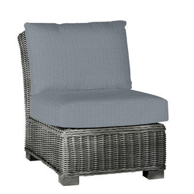 Rustic Woven Sectional Slipper Chair