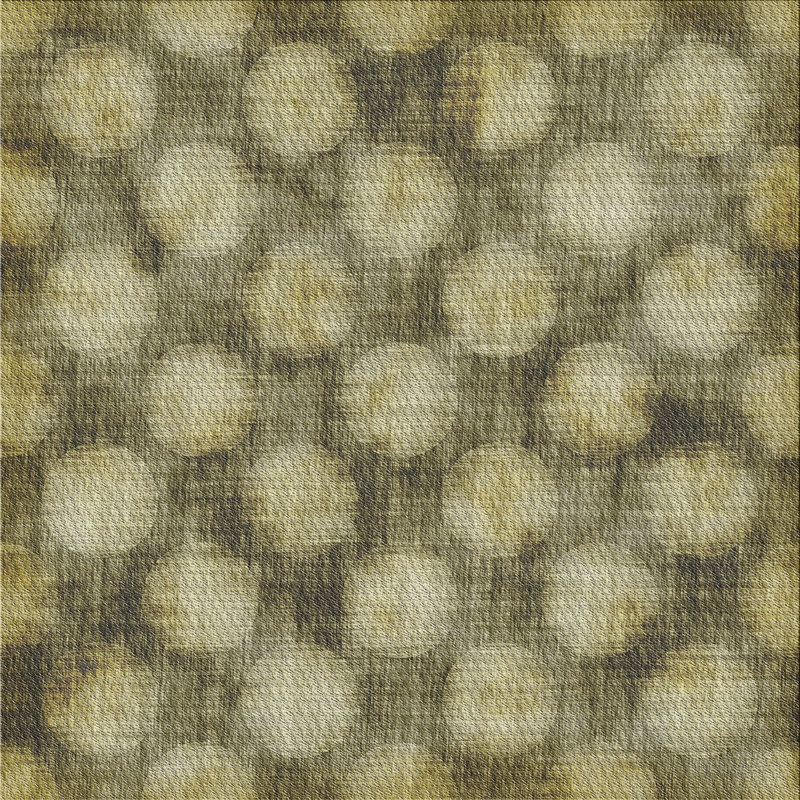 Tapis gris/brun à motifs, Carré 5 pi