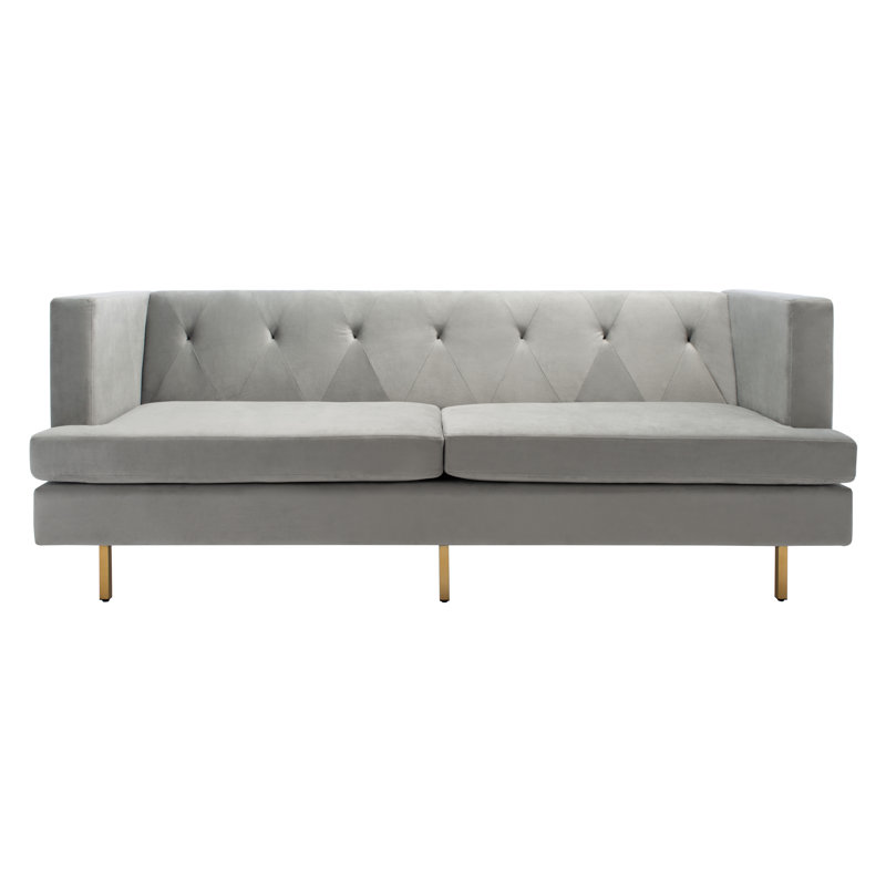 82'' Velvet Sofa, Gray