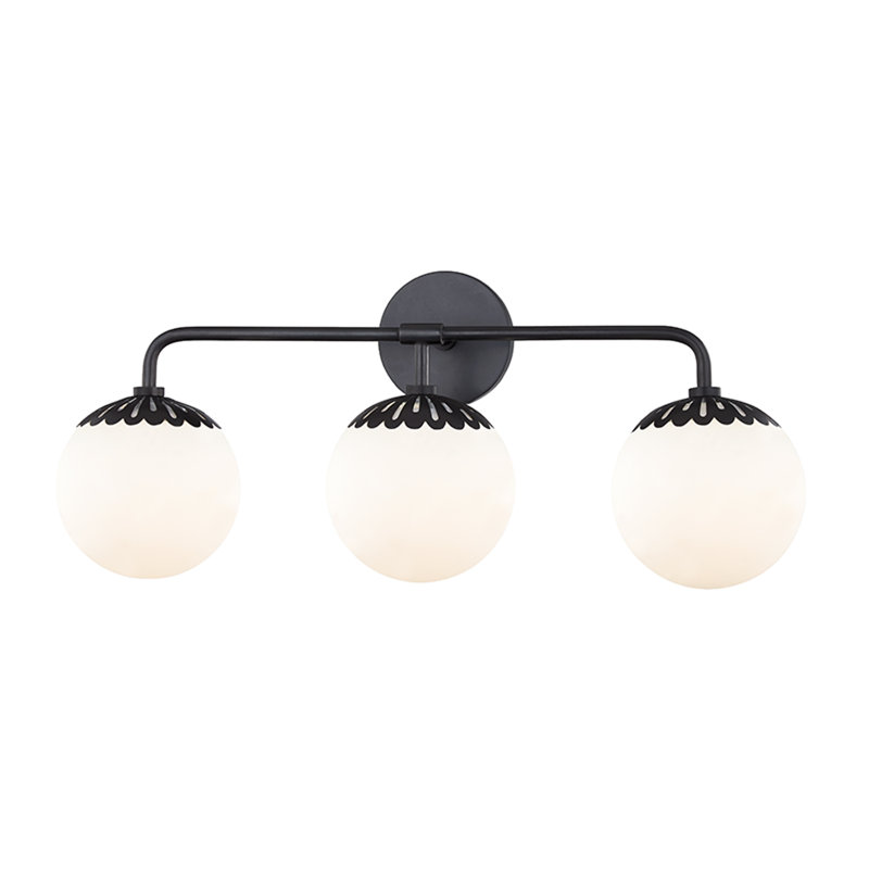 Éclairage pour meuble-lavabo à 3 lumières Bagimont, Bronze vieilli