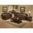 Espresso And Cherry Tufted Ottoman